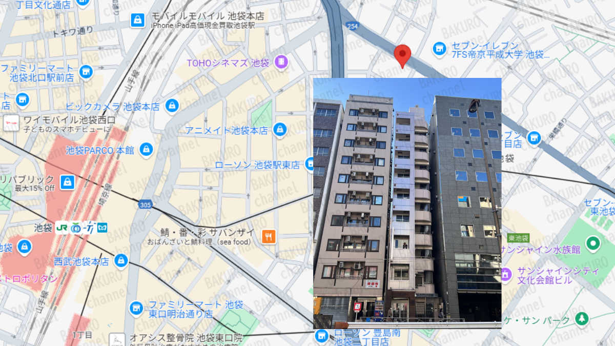 サキドリ！JAPANを販売する株式会社ララソーロの会社所在地地図