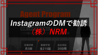 株式会社NRM（安田大地）のインスタ副業は詐欺？Agent Programの評判やクチコミ
