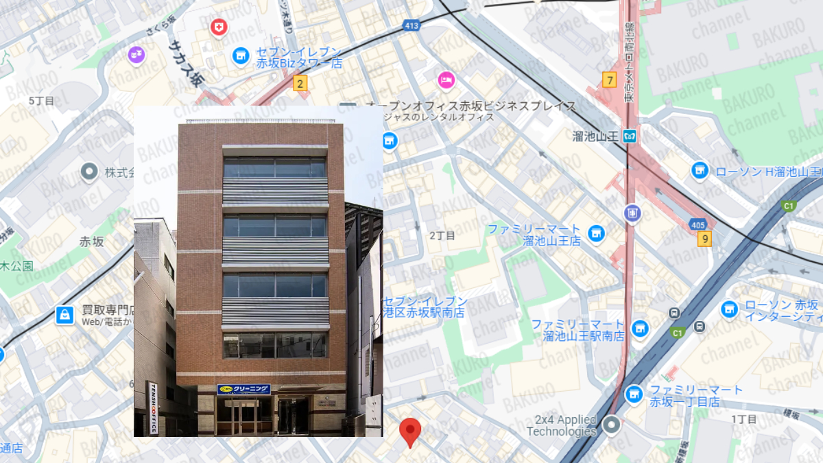 YSKやIHRというスマホ副業を販売する（株）YASAKAの会社所在地地図
