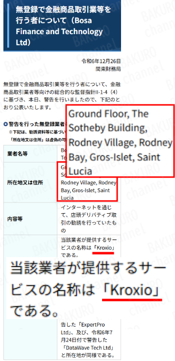 Core Prime（コアプライム）を提供するCore Prime Ltdと同じ住所の海外のFX取引所