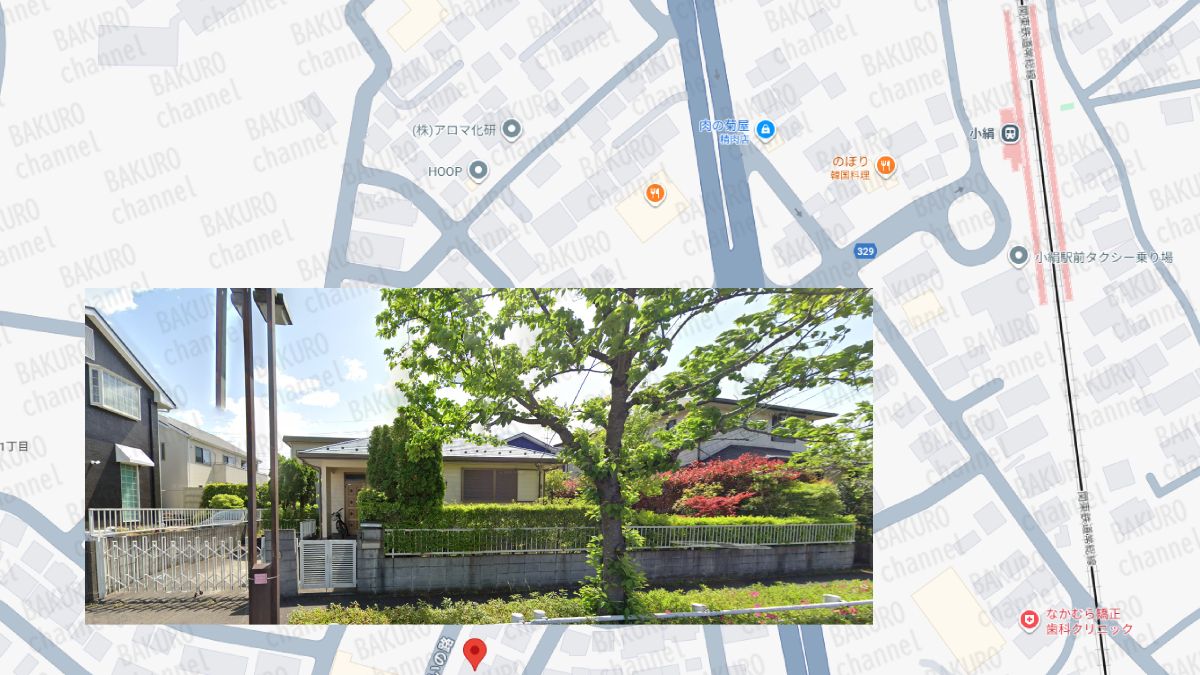 滝沢賢治のMARKETの特定商取引法に基づく表記に記載されている住所の地図