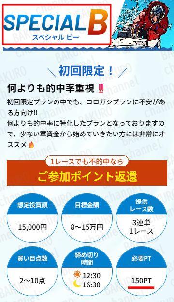 株式会社Office Cleu（オフィスクルー）が提供する競艇RUSH（ラッシュ）のプラン料金表