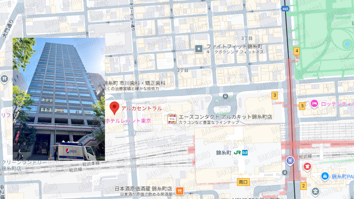 山口孝志の億の銀行GoldmanFXプロジェクトを提供する株式会社Logical Forex（ロジカルフォレックス ）の会社所在地地図