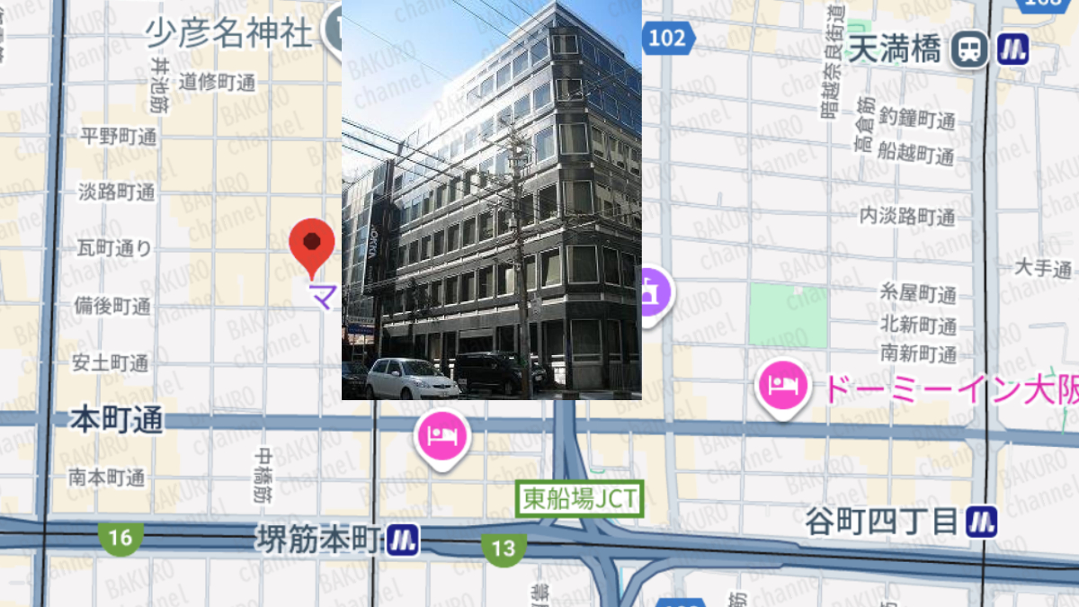 キャリフリを提供する株式会社GVCキャリア（林田彩李）の会社所在地地図