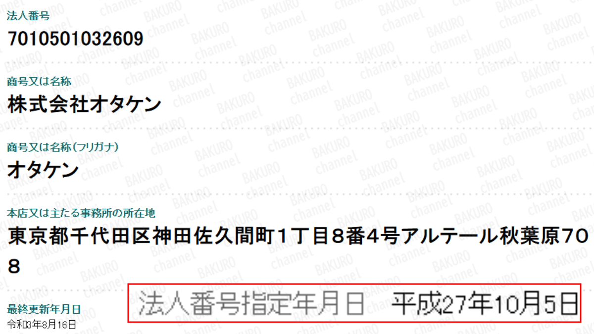 大田賢二のFX自動売買システム阿修羅（ASHURA）を提供する株式会社オタケンの法人登記情報