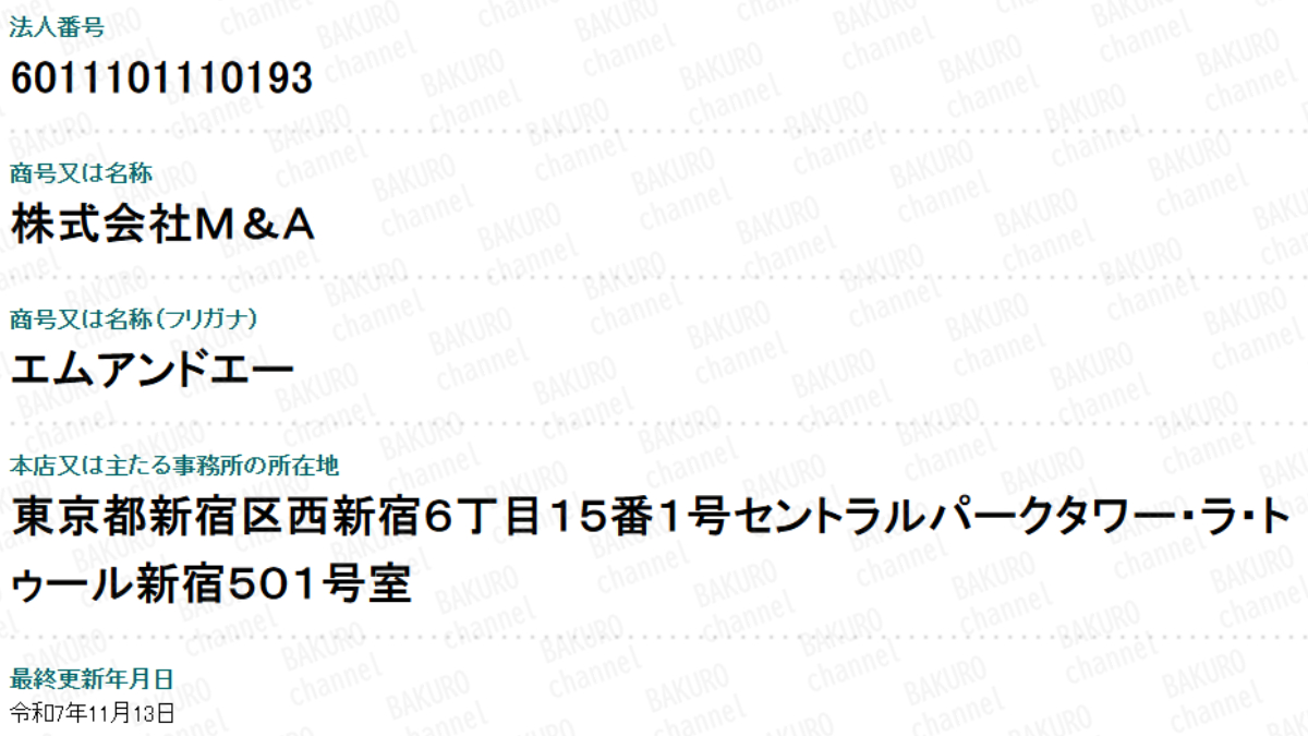 独立型ASPアフィリエイトを提供する株式会社Link-A（リンクエー）浅沼弘樹の法人登記情報