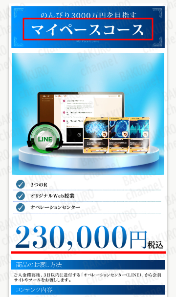 株式会社クマガイネクストが提供する熊谷亮の株投資法The・Rの有料コースの内、コツコツコース