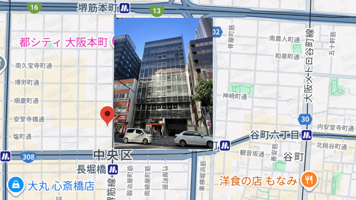 競馬予想サイトハーレム競馬を運営する株式会社GOALD（幸島まいこ）の会社所在地地図