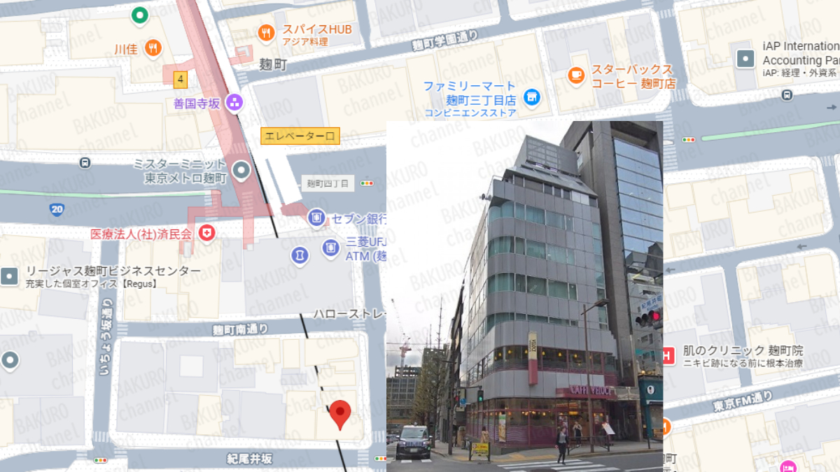 Webマーケティングスキルを学べるオンラインスクール、ウェブキャリを提供するWebマーケティングスキルを学べるオンラインスクールの所在地地図