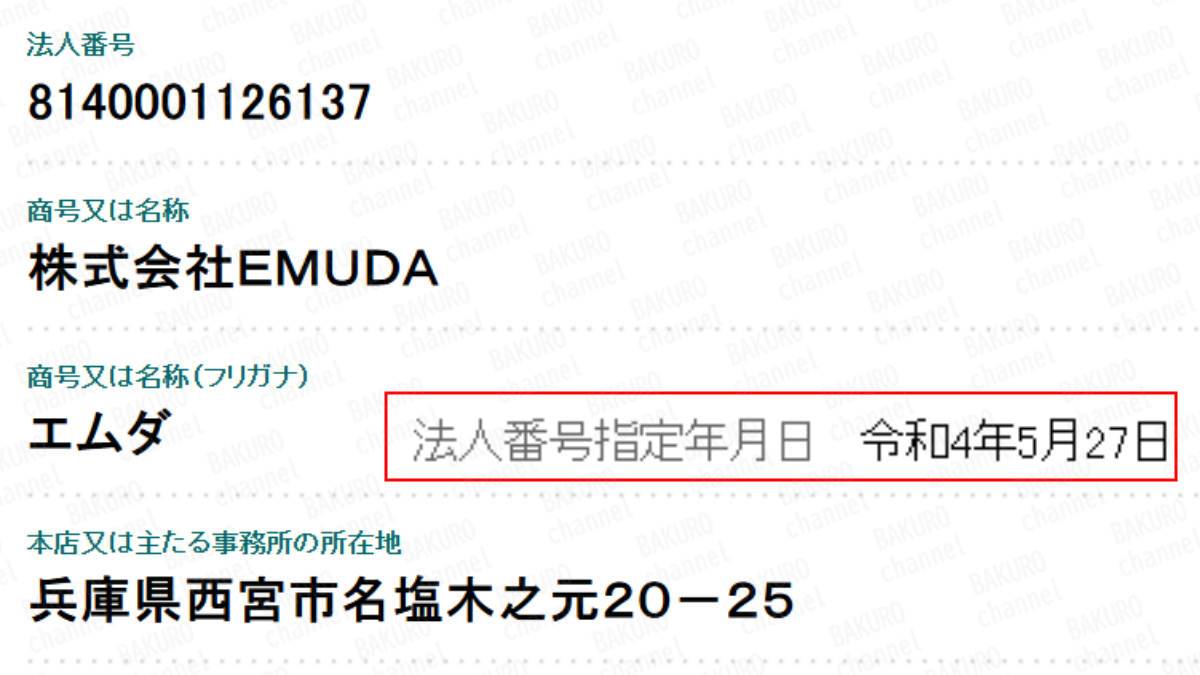 前田紘志のひよこ物販会を提供する株式会社EMUDA（エムダ）の法人登記情報