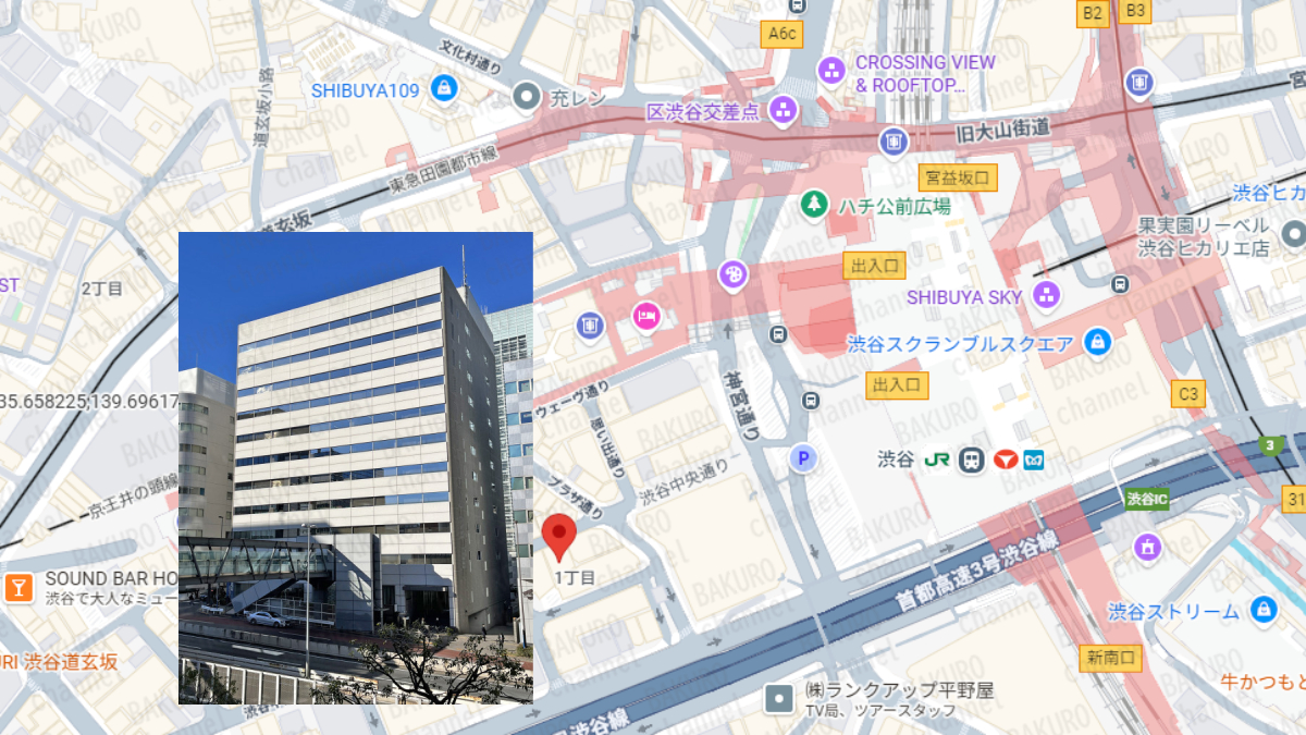 佐藤あきひろのプロジェクトプラスミリオンを提供する株式会社リードの会社所在地地図