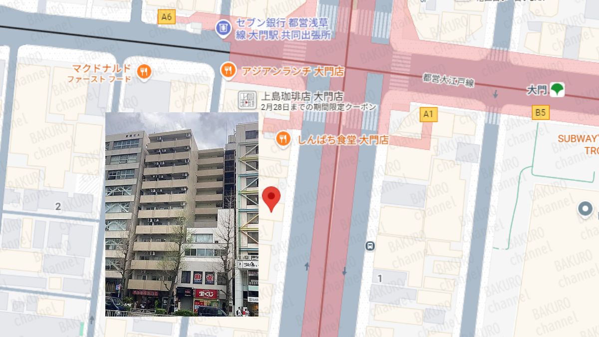 競艇予想サイトGALAXYを運営するGALAXY運営委員会の所在地地図