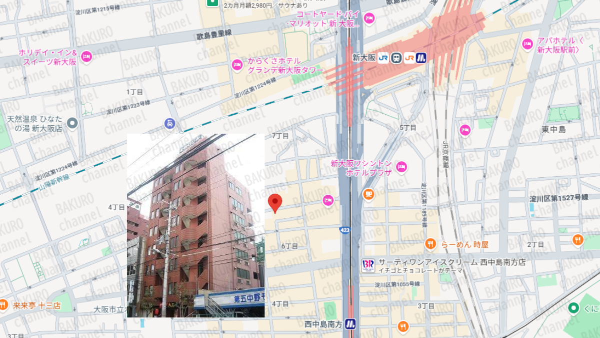 山形直樹のLiNKを提供する株式会社PRICELESS（岡村貴弘）の会社所在地地図