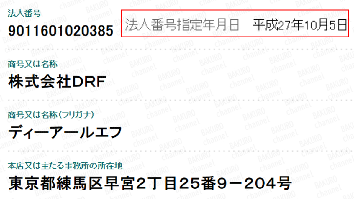 競艇ダイヤモンドを運営する株式会社DRF（ディーアールエフ）の法人登記情報