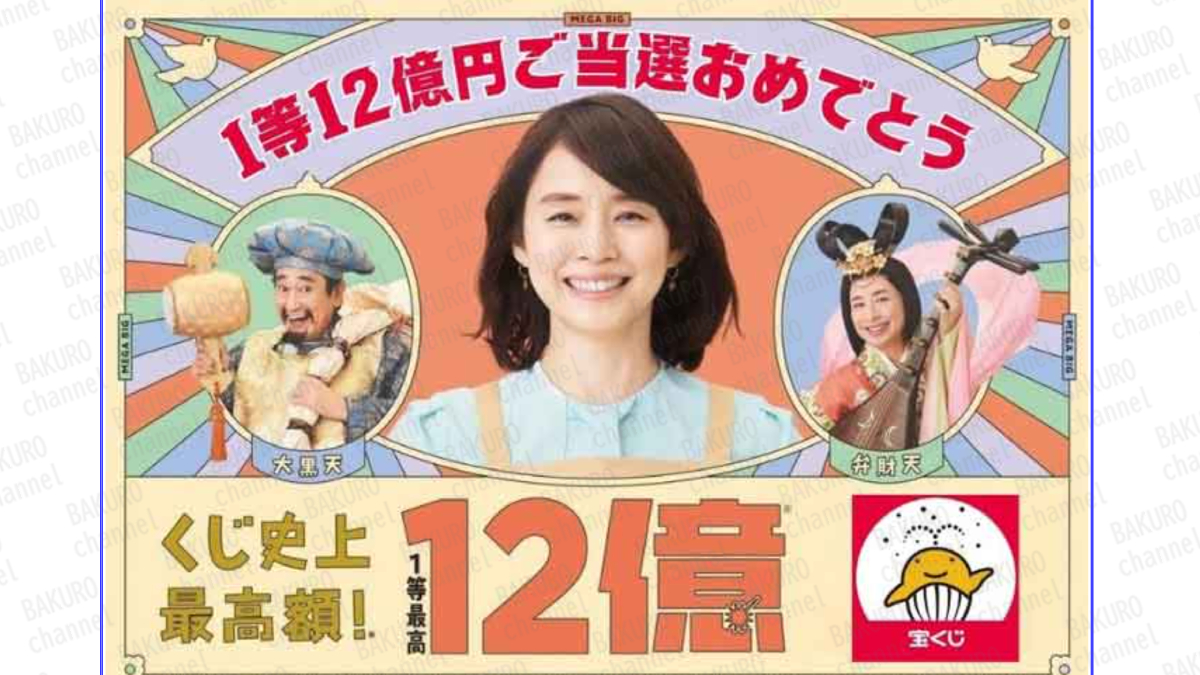 BIGドリームが提供する地域復興キャンペーン12億円が当たる宝くじの当選通知