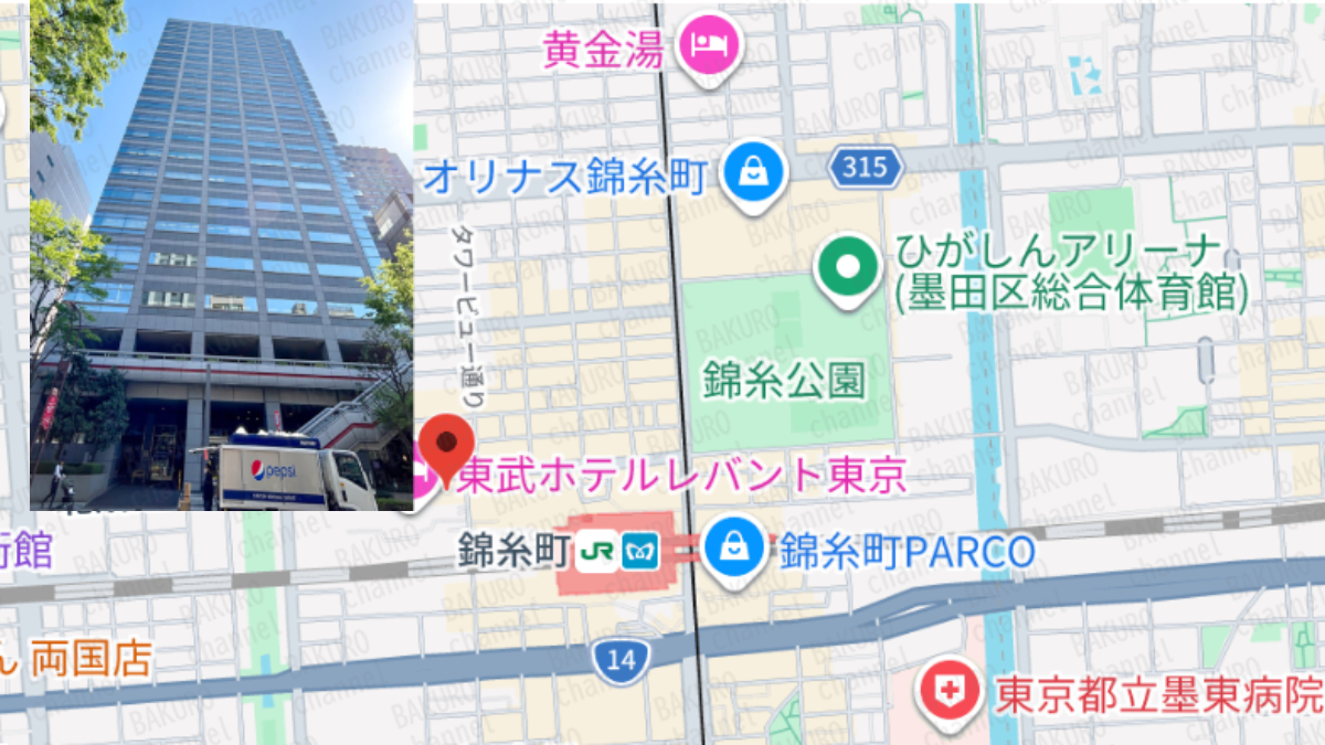 高橋幸宏の逆転のトレード革命スピアマン波動FXを販売する株式会社Works Agency（金本浩）の会社所在地地図