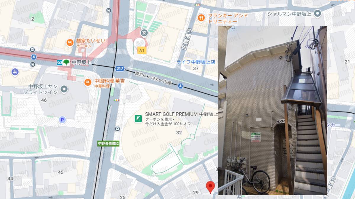 TEAM一本杉FXの専門学校を提供する株式会社サンライズの会社所在地地図