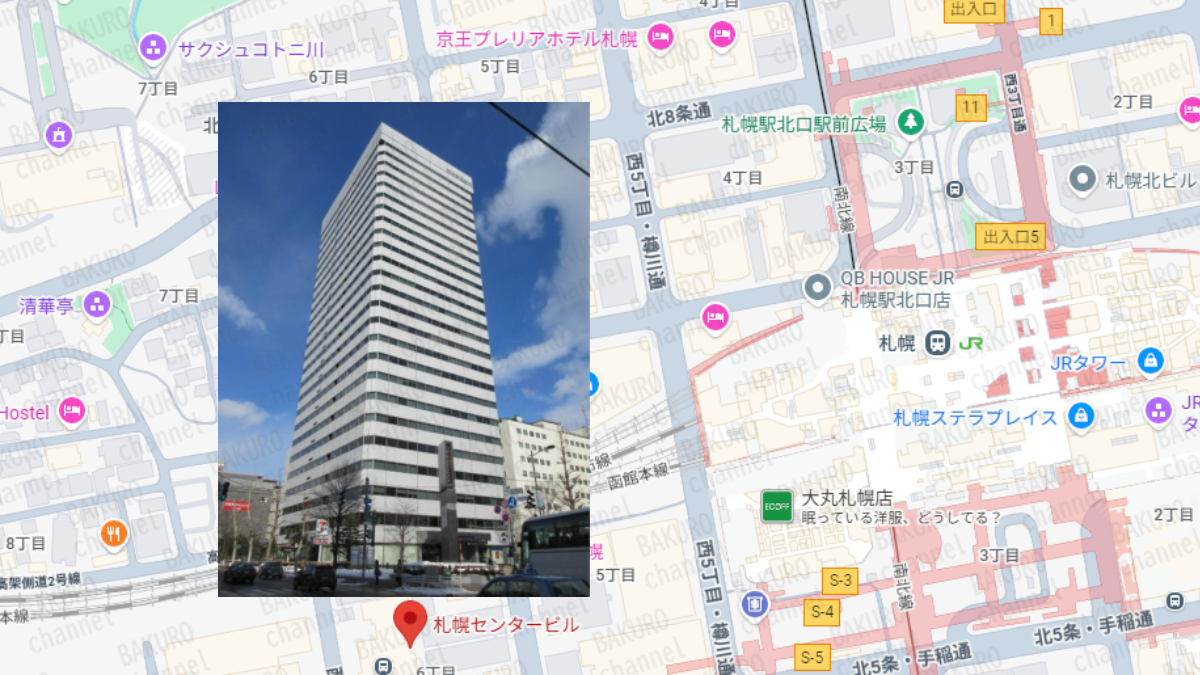 インフルエンサー関連事業コエノワを提供する合同会社北海道データシステム（杉崎颯吾）の会社所在地地図