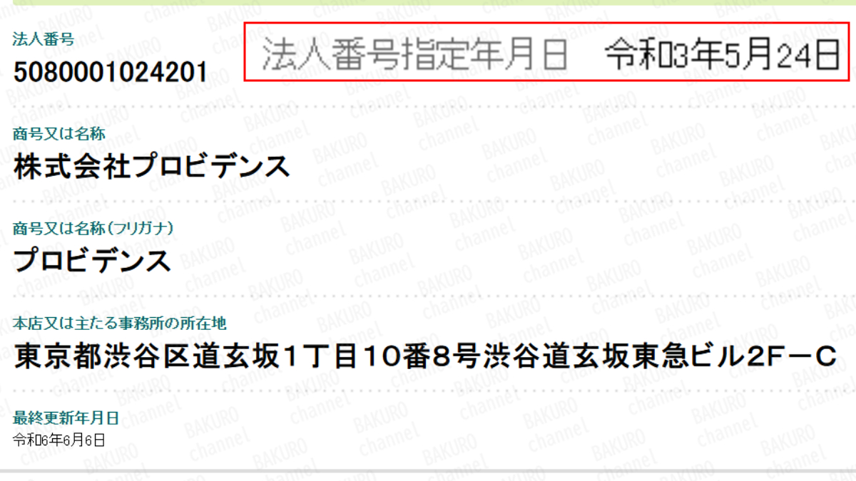 株式投資Hitomi AIを提供する株式会社プロビデンスの法人登記情報