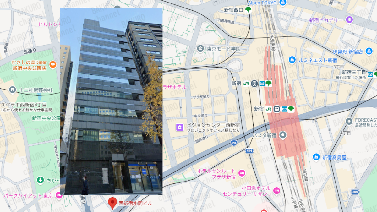 副業LINE POSTを販売する合同会社Nexus(ネクサス)の所在地地図