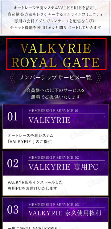 株式会社Lifinity（ライフィニティ）が販売する中井耀志のVALKYRIE（ヴァルキリー）の広告