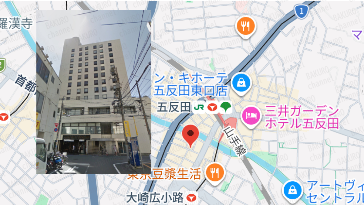 競輪予想サイトの競輪ゴクラクを運営する競輪ゴクラク運営事務局の所在地地図