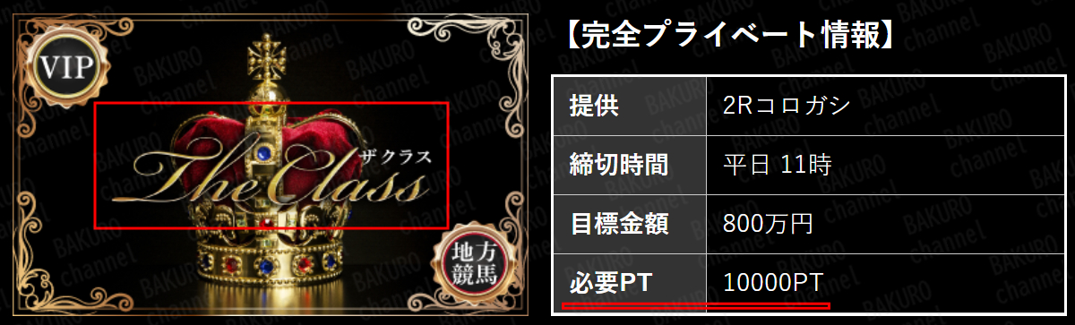 THE CLASS運営事務局が運営する競馬予想サイトTHE CLASSの有料プラン
