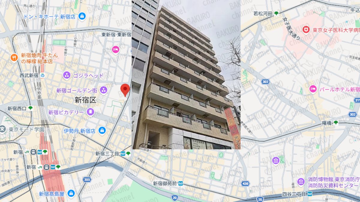 競馬予想サイト万馬王（まんばおう）を運営する株式会社オールネットの会社所在地地図
