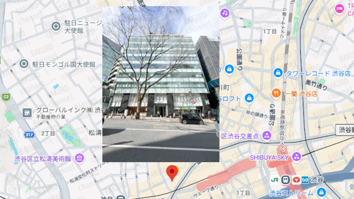 ロト・ナンバーズ宝くじ予想サイトロト統計ラボを運営するロト統計ラボ運営事務局の所在地地図