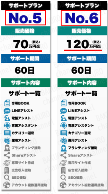 株式会社8(エイト)のインスタアフィリエイト副業ウェルのサポートプラン一覧