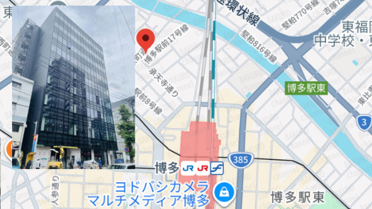 競輪予想サイト、競輪ストライクを運営する合同会社HAL(ハル)の会社所在地地図