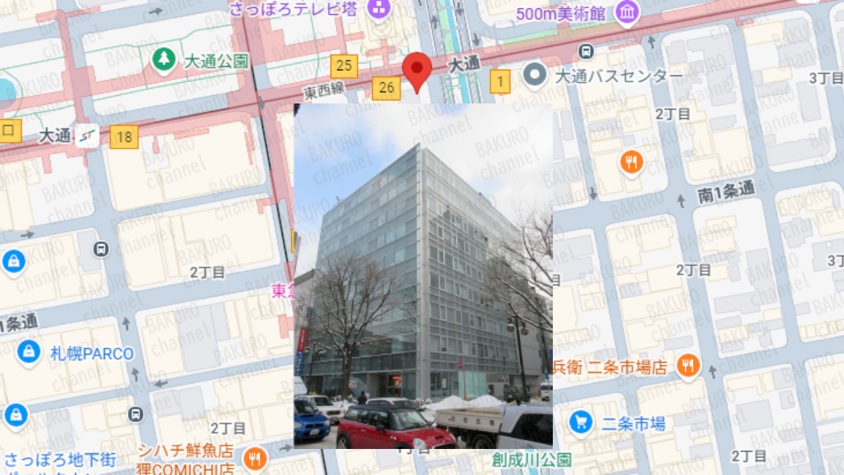 競馬予想サイトTURF VISION(ターフビジョン)を運営する株式会社TYコーポレーションの所在地地図