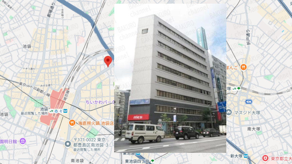 SNSマーケティング副業用にSMSコンサル契約をさせる株式会社Pixces（ピクセス）の所在地地図