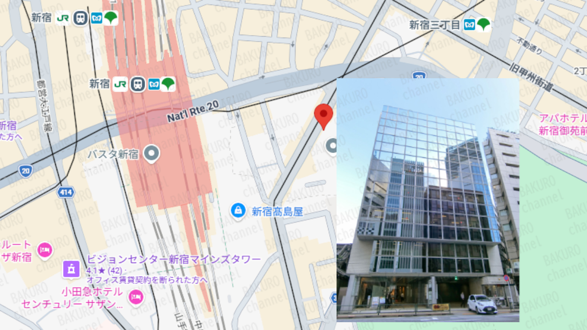 競艇予想サイト、競艇ドリームを提供する競艇ドリーム運営事務局の所在地地図
